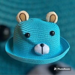 Kid’s Blue Bear Straw Hat